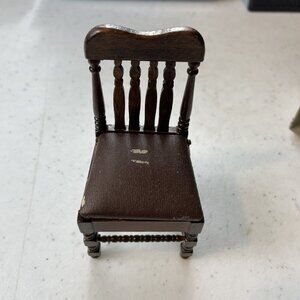 Vintage Concord Miniatures Dollhouse Wooden Chair Dollhouse Furniture - GC